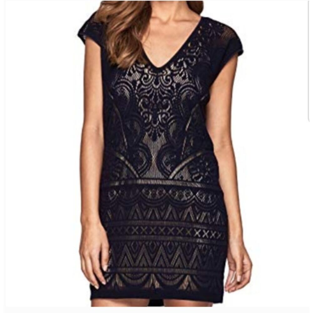 JETS Swimwear by Jessika Allen Intrigue Black Cover Up Dress Size 10 Medium - Picture 2 of 10
